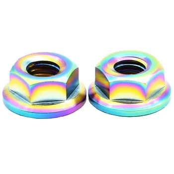 Titanium Nut M6 M8 M10 M12 for Motorcycle Modified Flange Nut Burned Blue and Gold Color Titanium Screw Nuts Ti Fastener 4/6pcs 
Titanium Nut M6 M8 M10 M12 for Motorcycle Modified Flange Nut Burned Blue and Gold Color Titanium Screw Nuts Ti Fastener 4/6pcs
