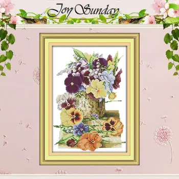 Pansy patterns counted Cross Stitch 11CT 14CT Cross Stitch Set Wholesale DIY flower Cross-stitch Kit Embroidery Needlework
Pansy patterns counted Cross Stitch 11CT 14CT Cross Stitch Set Wholesale DIY flower Cross-stitch Kit Embroidery Needlework
