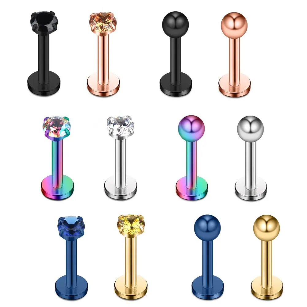 12PCS 16G 3mm Ball & Cubic Zirconia Labret Monroe Lip Ring Tragus Helix Earring Stud Barbell Piercing Jewelry Bar Length 6-10mm
12PCS 16G 3mm Ball & Cubic Zirconia Labret Monroe Lip Ring Tragus Helix Earring Stud Barbell Piercing Jewelry Bar Length 6-10mm