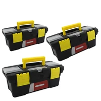 Urijk Portable Hand Tool Box Plastic Lock Hardware Tool Case Durable PP Compartment Storage Organizer Large Capacity Organizers image