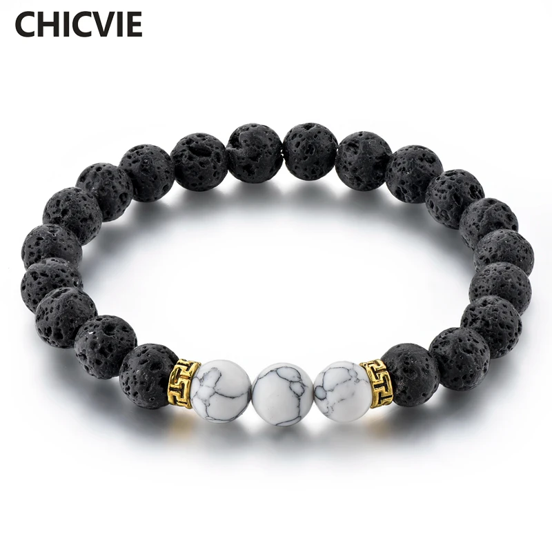 CHICVIE Black & White Charm Distance Men Bracelet Bangles Natural Stone Natur Bead For Women Jewelry Jewelry Bracelets SBR180023
CHICVIE Black & White Charm Distance Men Bracelet Bangles Natural Stone Natur Bead For Women Jewelry Jewelry Bracelets SBR180023