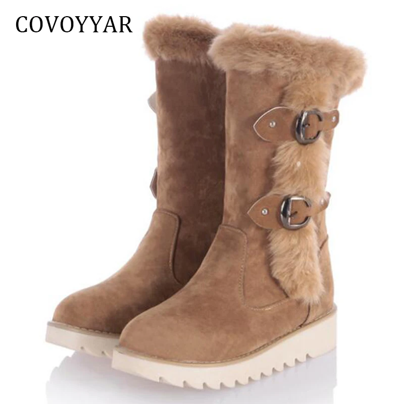 COVOYYAR Big Sizes 2019 Warm Snow Boots Women Fur-lined Mid-Calf Boots Buckles Platform Wedges Women Booties Winter Shoes WBS830
COVOYYAR Big Sizes 2019 Warm Snow Boots Women Fur-lined Mid-Calf Boots Buckles Platform Wedges Women Booties Winter Shoes WBS830