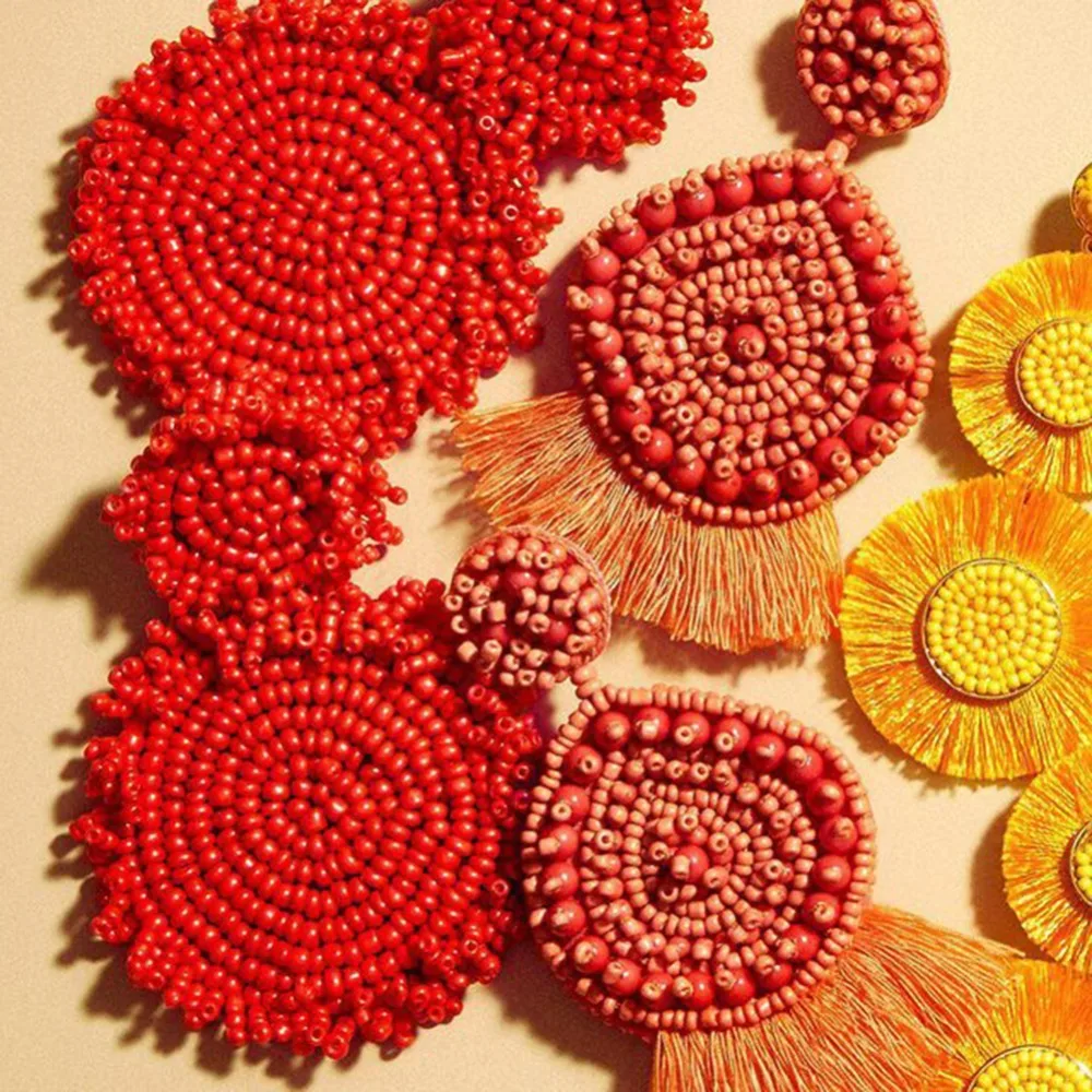 Vedawas Water Drop Red Beads Big Statement Earrings for Women Handmade Tassel Fringes Flower Crystal Dangle Drop Earring xg2565
Vedawas Water Drop Red Beads Big Statement Earrings for Women Handmade Tassel Fringes Flower Crystal Dangle Drop Earring xg2565