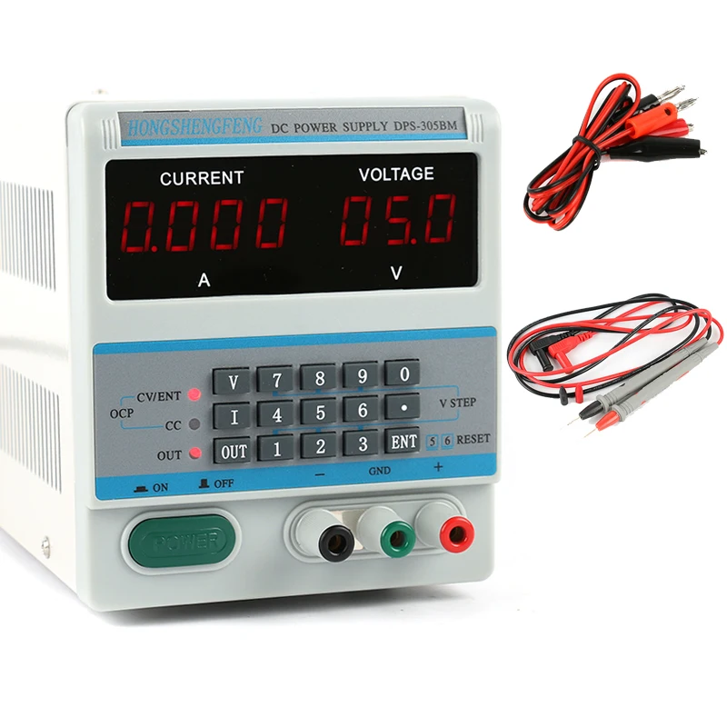 DPS 305BM Laboratory Adjustable Programmable DC Power Supply 30V 5A 0.1V 0.001A Digital Display for Phone/Laptop Repair
DPS 305BM Laboratory Adjustable Programmable DC Power Supply 30V 5A 0.1V 0.001A Digital Display for Phone/Laptop Repair