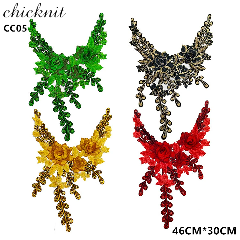 CHICKNIT fashion Embroidered venise lace collar yellow red green black clothing Accessories CC05
CHICKNIT fashion Embroidered venise lace collar yellow red green black clothing Accessories CC05