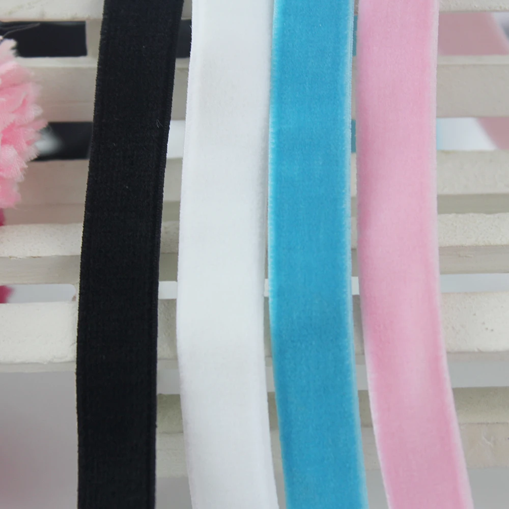 3/8" 9mm elastic velvet ribbon nylon webbing tapes headband elastic ribbon fabric accessories 10 yards
3/8" 9mm elastic velvet ribbon nylon webbing tapes headband elastic ribbon fabric accessories 10 yards