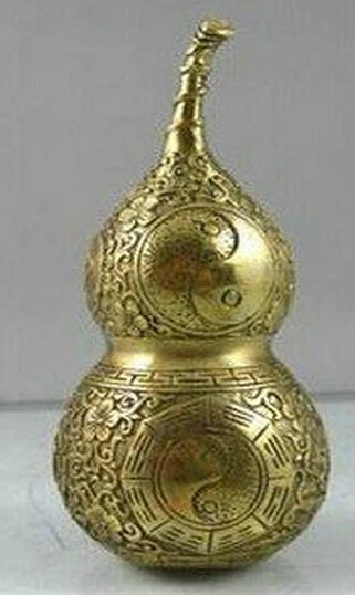 B0601 415CHINESE Bronze Gossip gourd statue