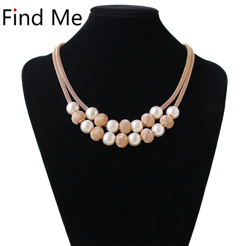 Find Me 2019 Boho Imitation pearl big bead Statement Necklace Pendants Ethnic Multilayer collar Choker Necklace Women Jewelry
Find Me 2019 Boho Imitation pearl big bead Statement Necklace Pendants Ethnic Multilayer collar Choker Necklace Women Jewelry