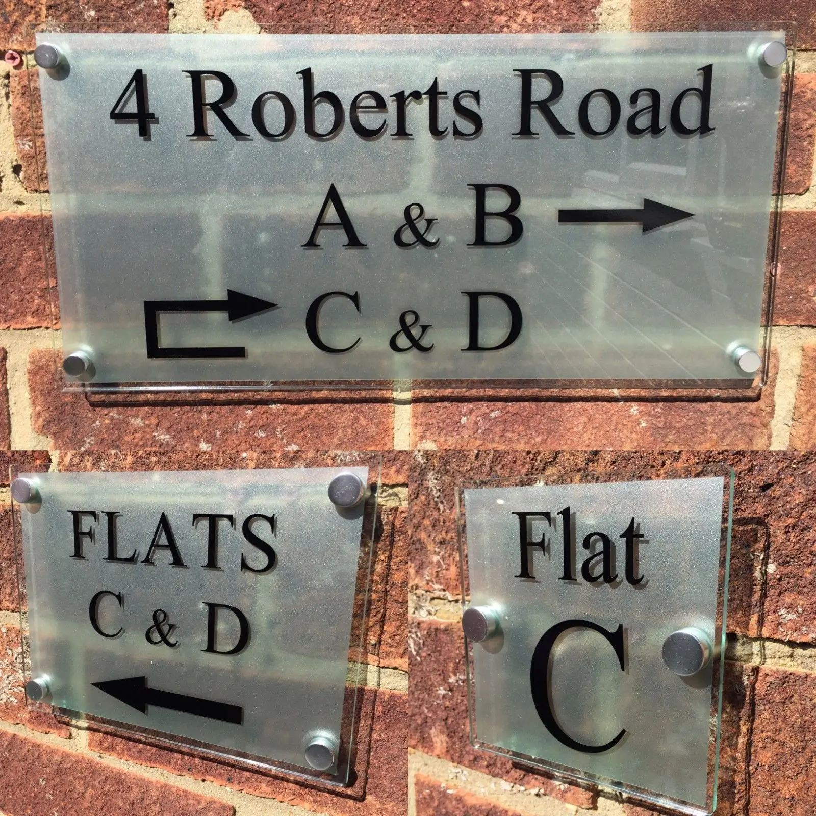 MODERN FLATS AND BUILDING DIRECTIONAL SIGN PLAQUES GLASS ACRYLIC ARROW SIGNS House numbers Door sign
MODERN FLATS AND BUILDING DIRECTIONAL SIGN PLAQUES GLASS ACRYLIC ARROW SIGNS House numbers Door sign
