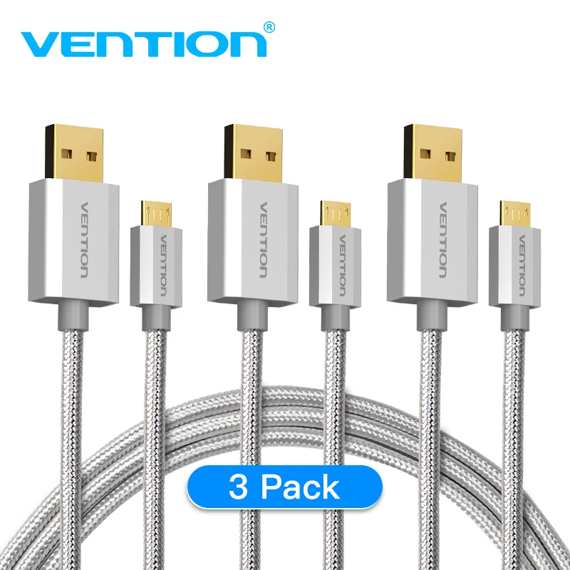 Vention Micro USB Cable 3-Pack High Speed USB Charging Cable for Smartphones Tablets 2m 1m Cable Cord for Samsung Xiaomi Huawei
Vention Micro USB Cable 3-Pack High Speed USB Charging Cable for Smartphones Tablets 2m 1m Cable Cord for Samsung Xiaomi Huawei