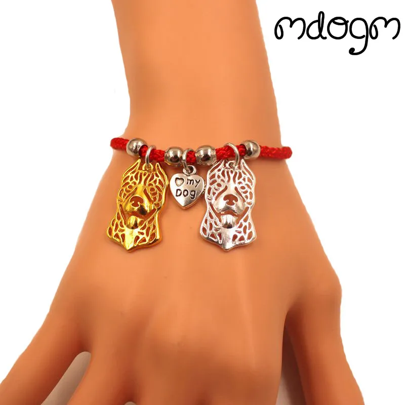 Pit Bull Dog Animal Charm Bracelet For Women Men Couple Love Rope Male Female Pearl Red Heart Black Girls Cute Fashion
Pit Bull Dog Animal Charm Bracelet For Women Men Couple Love Rope Male Female Pearl Red Heart Black Girls Cute Fashion