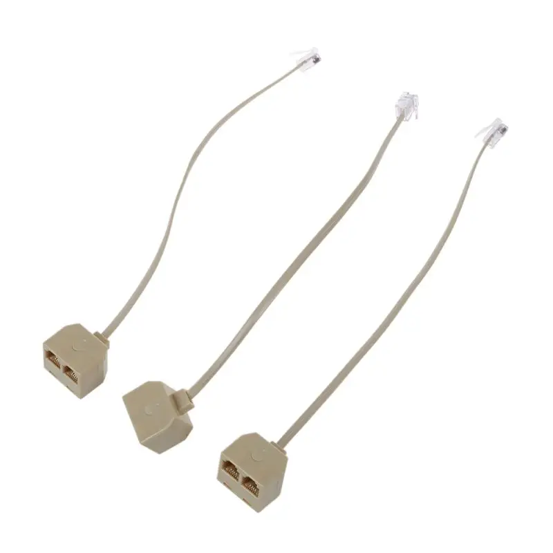Telephone 6P4C RJ11 Dual Female to Male Plug Cord Adapter, 3Pieces for Landline Telephone
Telephone 6P4C RJ11 Dual Female to Male Plug Cord Adapter, 3Pieces for Landline Telephone