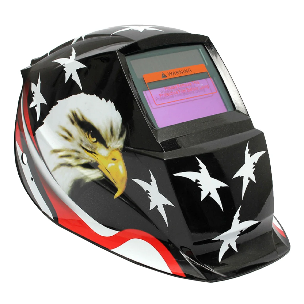 Auto Darkening Solar Welding Grinding Helmet Mask - Fire retardant, UV & IR protection, Solar panal+li battery