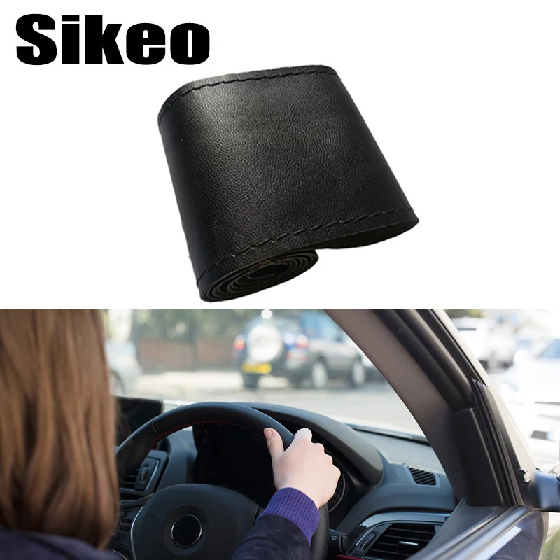 UniversalCar Steering Wheel Cover Genuine Leather With Soft Anti-Slip Black DIY Braid & Needles Thread Fit For 38cm Diameter
UniversalCar Steering Wheel Cover Genuine Leather With Soft Anti-Slip Black DIY Braid & Needles Thread Fit For 38cm Diameter