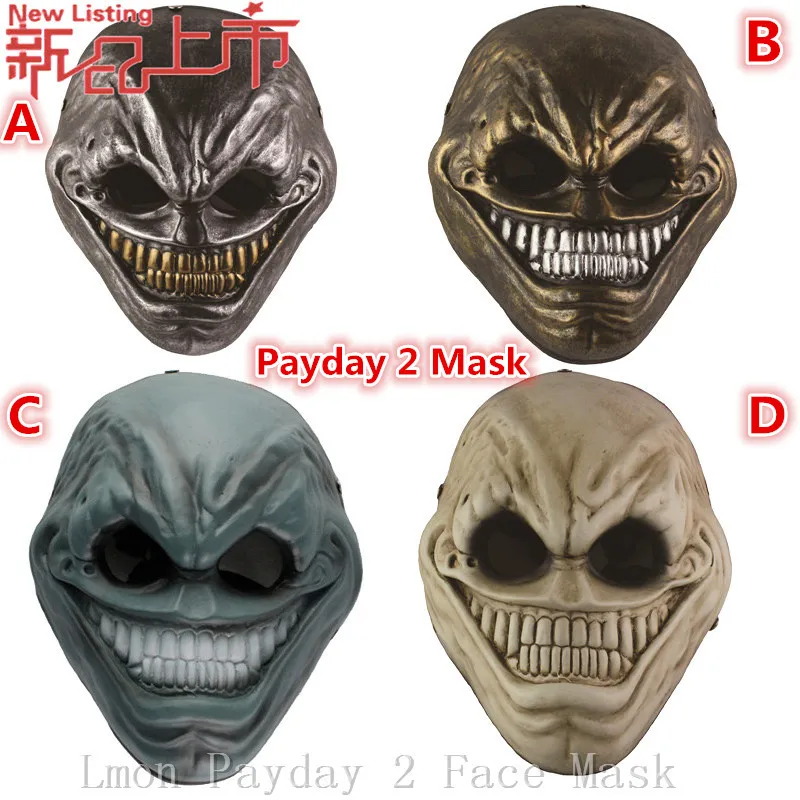 New Design Payday 2 mask MovieTheme Masquerade Party Masks Resin Game Robber US joker clown costume Adult Party Mask Free size
New Design Payday 2 mask MovieTheme Masquerade Party Masks Resin Game Robber US joker clown costume Adult Party Mask Free size