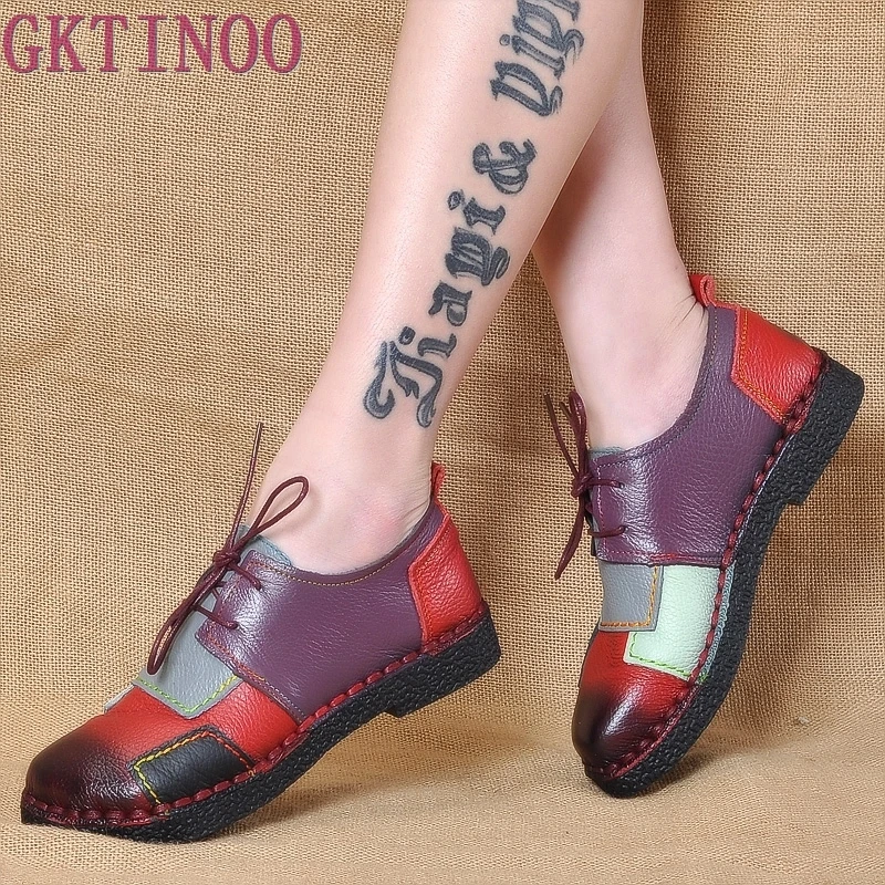 Women's Handmade Shoes Genuine Leather Flat Lacing Mother Shoes Woman Loafers Soft Single Casual Shoes Women Flats
Women's Handmade Shoes Genuine Leather Flat Lacing Mother Shoes Woman Loafers Soft Single Casual Shoes Women Flats