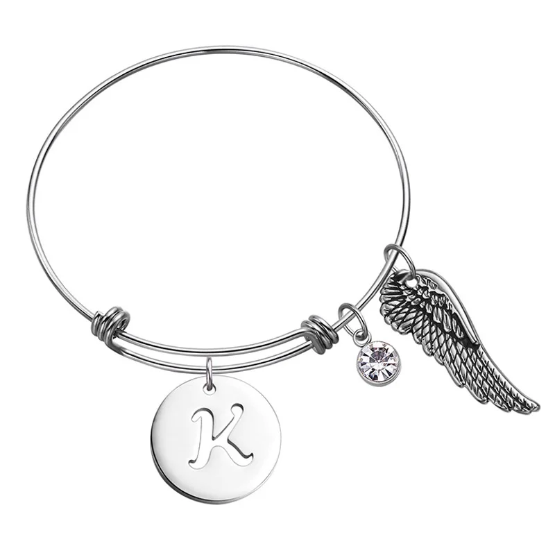 Women 26 Slide Letters Bracelet Charms Initial Stainless Steel Wing Bracelet & Bangle Expandable Letter Charm Jewelry
Women 26 Slide Letters Bracelet Charms Initial Stainless Steel Wing Bracelet & Bangle Expandable Letter Charm Jewelry
