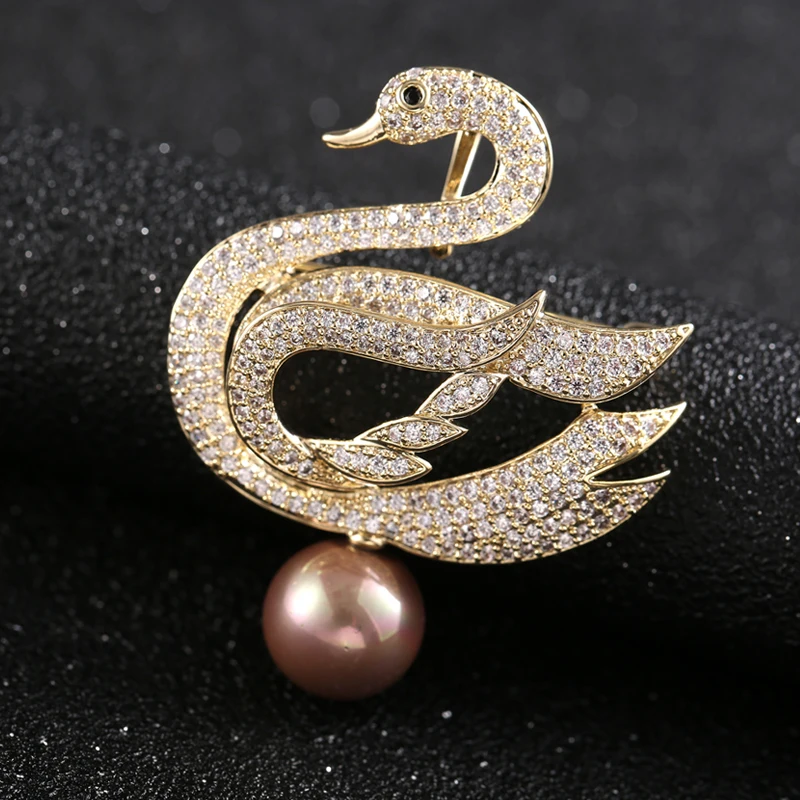 Lovely Swan on Pearl Brooches Pins White AAA Zircon Animals Brooch Crystal Jewelry for Women Girl Party Lapel Dress Sweater Pins
Lovely Swan on Pearl Brooches Pins White AAA Zircon Animals Brooch Crystal Jewelry for Women Girl Party Lapel Dress Sweater Pins