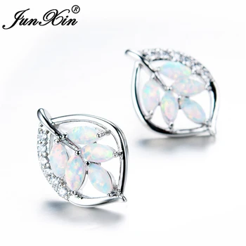 JUNXIN 2017 New Fashion Jewelry Female White Opal Stud Earring Silver Color Earrings Double Earrings For Women
JUNXIN 2017 New Fashion Jewelry Female White Opal Stud Earring Silver Color Earrings Double Earrings For Women