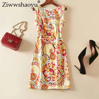 Ziwwshaoyu vintage Print dresses O-Neck Sleeveless temperament Slim Tank dress Spring and summer new women's
Ziwwshaoyu vintage Print dresses O-Neck Sleeveless temperament Slim Tank dress Spring and summer new women's