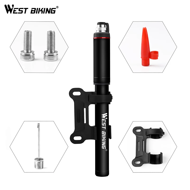 Велосипедный насос WEST BIKING из алюминиевого сплава, 120 фунт/кв. Дюйм, велосипедный воздушный насос с клапаном для шрадера, для горных велосипедов, дорожный велосипедный насос
Велосипедный насос WEST BIKING из алюминиевого сплава, 120 фунт/кв. Дюйм, велосипедный воздушный насос с клапаном для шрадера, для горных велосипедов, дорожный велосипедный насос