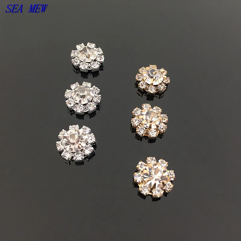 SEA MEW 50 PCS 10mm Fashion Alloy Crystal Rhinestone Flowers Connectors Charm For Jewelry Making Accessories
SEA MEW 50 PCS 10mm Fashion Alloy Crystal Rhinestone Flowers Connectors Charm For Jewelry Making Accessories