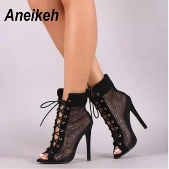 Aneikeh New Fashion Women Mesh Ankle Gladiator Sandals Boots High Heel Short Boots Sexy Open Toe Lace-up Dress Shoes
Aneikeh New Fashion Women Mesh Ankle Gladiator Sandals Boots High Heel Short Boots Sexy Open Toe Lace-up Dress Shoes