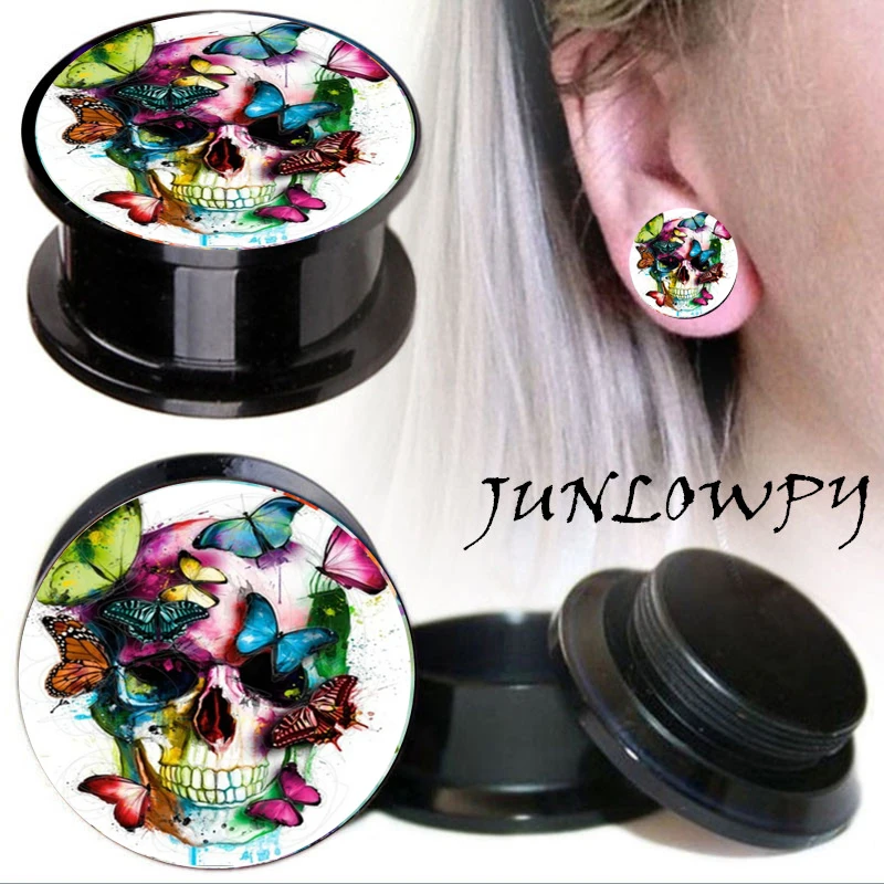 Ear Guages 4mm-16mm Acrylic Ear Expanders Skull Butterfly Ear Stretcher Plug Flesh Ear Plugs Tunnels Body Piercing Jewelry
Ear Guages 4mm-16mm Acrylic Ear Expanders Skull Butterfly Ear Stretcher Plug Flesh Ear Plugs Tunnels Body Piercing Jewelry