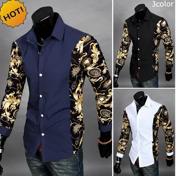 NEW2017 Spring Autumn Dress Shirts Turn-down Patchwork Printing Fake Two Piece Men's Long Sleeve Shirt Color Matching Men Shirts
NEW2017 Spring Autumn Dress Shirts Turn-down Patchwork Printing Fake Two Piece Men's Long Sleeve Shirt Color Matching Men Shirts