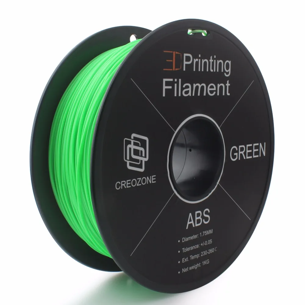 CREOZONE Premium Quality ABS Filament ABS Plastic for 3D Printer 1. 75mm 1KS Spool 3D Plastic Green Color
CREOZONE Premium Quality ABS Filament ABS Plastic for 3D Printer 1. 75mm 1KS Spool 3D Plastic Green Color