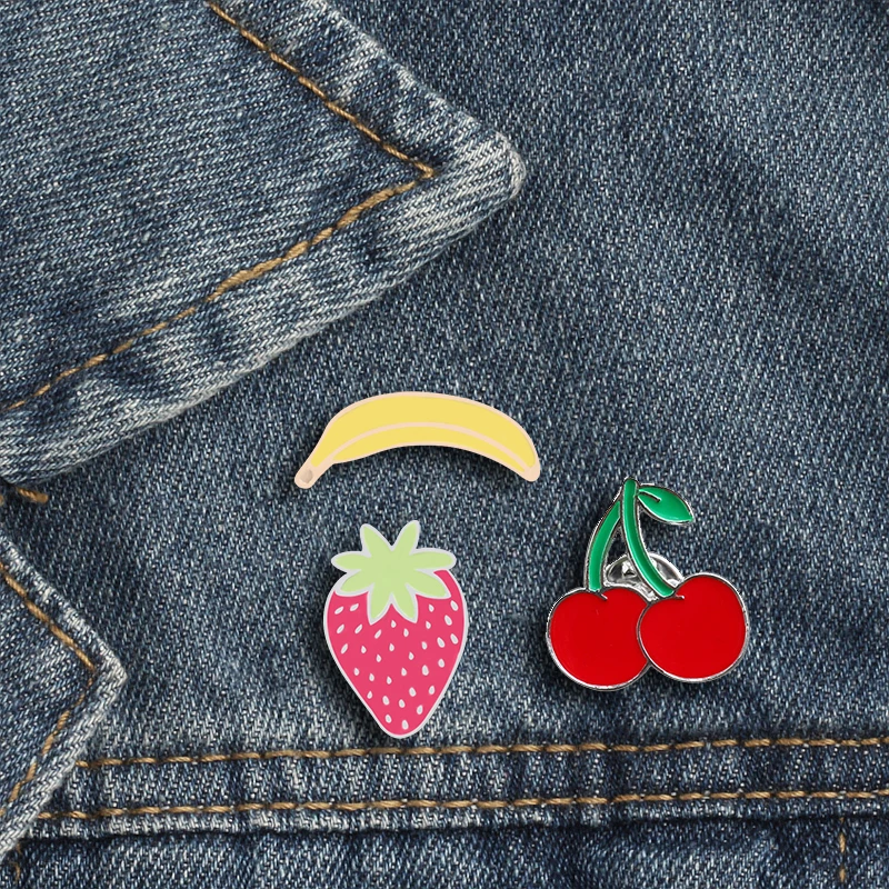 3Pcs/set Lapel Pin Fruit Cartoon Brooches Strawberry Cherry Banana Enamel Girl Corsage Kawaii Jewelry Badge Clothing Accessories
3Pcs/set Lapel Pin Fruit Cartoon Brooches Strawberry Cherry Banana Enamel Girl Corsage Kawaii Jewelry Badge Clothing Accessories