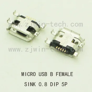 1000pcs/lot Micro USB 2.0 connector B type female jack sink 0.8 DIP 5Pin Phone Tail Charging Accessories
1000pcs/lot Micro USB 2.0 connector B type female jack sink 0.8 DIP 5Pin Phone Tail Charging Accessories