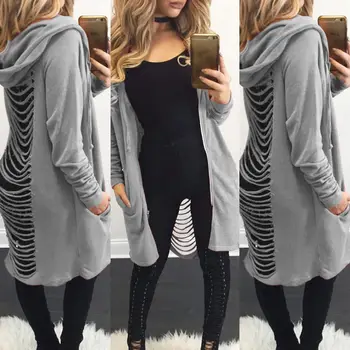 Thefound Gothic Women Ladies Cut Out Cardigan Long Ripped Back Hooded Hoodie Coat Sweater
Thefound Gothic Women Ladies Cut Out Cardigan Long Ripped Back Hooded Hoodie Coat Sweater