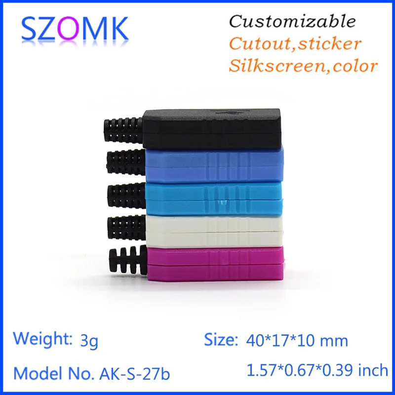small usb plastic enclosure usb stick shell box junction box plastic housing pcb plastic box for electronics project USB small enclosure (18).jpg