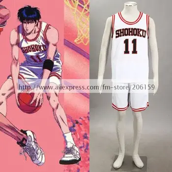 SLAM D Kaede Rukawa Cosplay SHOHOKU No.11 Basketball Shirt Sports Costume White Boy's Uniform Dress Complete Set T-shirt Shorts
SLAM D Kaede Rukawa Cosplay SHOHOKU No.11 Basketball Shirt Sports Costume White Boy's Uniform Dress Complete Set T-shirt Shorts