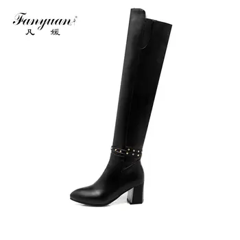 Fanyuan 2018 Western Style Sexy Lace Up Women Shoes Pointed Toe Ladies Over The Knee Boots Autumn Winter Zipper Night Club Shoe
Fanyuan 2018 Western Style Sexy Lace Up Women Shoes Pointed Toe Ladies Over The Knee Boots Autumn Winter Zipper Night Club Shoe