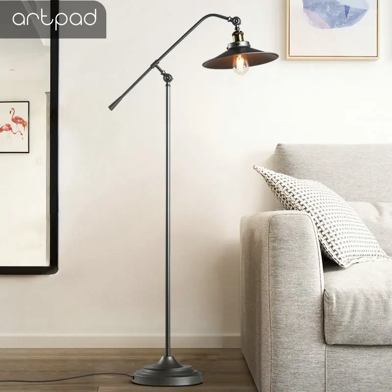 American Retro Industrial Floor Lamp Metal Iron Lampshade E27 Edison Bulb LED Adjustable Black Floor Light Standing Lighting
American Retro Industrial Floor Lamp Metal Iron Lampshade E27 Edison Bulb LED Adjustable Black Floor Light Standing Lighting