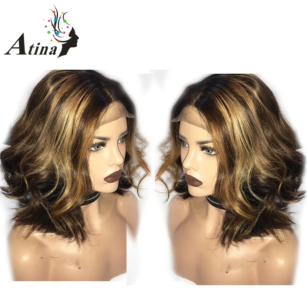Honey 1B27 Colored Ombre Highlight Invisible Bob Short Cut Lace Front Human Hair Wigs PrePlucked Wavy Brazilian Remy Closure Wig
Honey 1B27 Colored Ombre Highlight Invisible Bob Short Cut Lace Front Human Hair Wigs PrePlucked Wavy Brazilian Remy Closure Wig