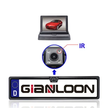 4.3" TFT LCD Car Rear View Monitor + Car Rear View Camera Backup Reverse Camera European License Plate Frame with 4IR lights
4.3" TFT LCD Car Rear View Monitor + Car Rear View Camera Backup Reverse Camera European License Plate Frame with 4IR lights