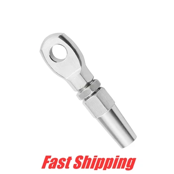 316 stainless steel Swageless Eye Terminal Wire rope connector Balustrade kit Guardrail lock cable holder DIY Hardware Fitting
316 stainless steel Swageless Eye Terminal Wire rope connector Balustrade kit Guardrail lock cable holder DIY Hardware Fitting
