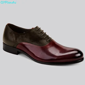 QYFCIOUFU Italian Formal Shoes Men Luxury Two Tone Dress Shoes Genuine Leather High Quality Cow Leather Brand Luxury Party Shoes
QYFCIOUFU Italian Formal Shoes Men Luxury Two Tone Dress Shoes Genuine Leather High Quality Cow Leather Brand Luxury Party Shoes