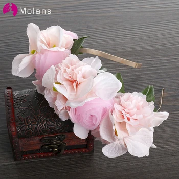 MOLANS Elegant Bridal Wedding Flower Crown Handmade Floral Garland Outdoor Fashion Photoshoot Head Halo Exquisite Headpiece
MOLANS Elegant Bridal Wedding Flower Crown Handmade Floral Garland Outdoor Fashion Photoshoot Head Halo Exquisite Headpiece