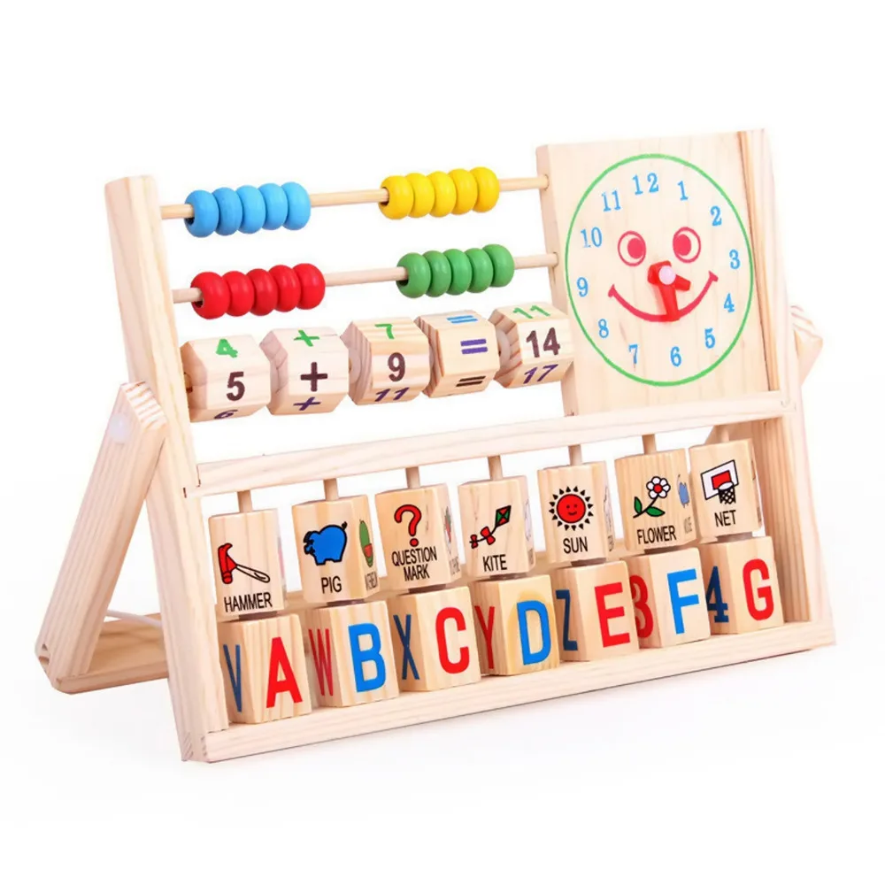 Kids Wooden Versatile Flap Abacus Toys With Calculation Frame Letter Alphabet Digital Number Alarm Clock Arithmetic Math Toys
Kids Wooden Versatile Flap Abacus Toys With Calculation Frame Letter Alphabet Digital Number Alarm Clock Arithmetic Math Toys