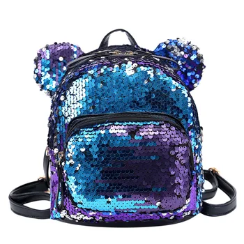 Shining Women Sequins Backpacks Teenage Girls Travel Party Mini School Bags Ear Shoulder Rucksack Zipper Shiny Backpack 
Shining Women Sequins Backpacks Teenage Girls Travel Party Mini School Bags Ear Shoulder Rucksack Zipper Shiny Backpack