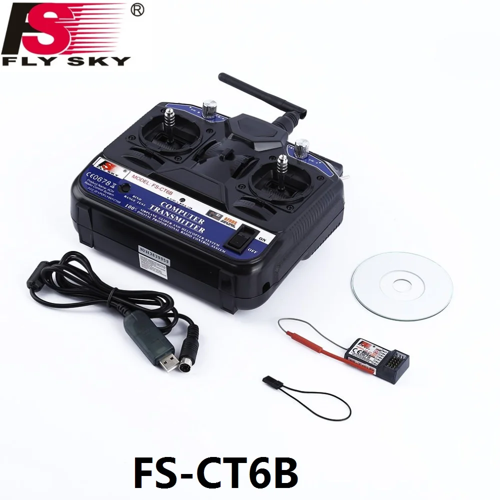 FlySky FS CT6B 2 4G 6CH радиоуправляемая система (TX + RX R6B) RC 6 канальный передатчик приемник