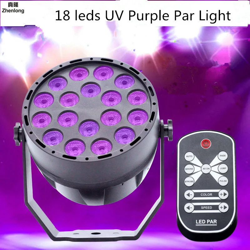18W UV LED Stage Light Sound Active 18 LEDs Auto DMX Ultraviolet Strobe Par Black Lights For Disco light DJ Projector Party
18W UV LED Stage Light Sound Active 18 LEDs Auto DMX Ultraviolet Strobe Par Black Lights For Disco light DJ Projector Party