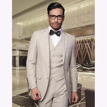 2017 Custom Made wedding suit men Tuxedos Jacket+Pants+Vest Slim Fit Blazer Beige mens suits two buttons best men Business suits
2017 Custom Made wedding suit men Tuxedos Jacket+Pants+Vest Slim Fit Blazer Beige mens suits two buttons best men Business suits