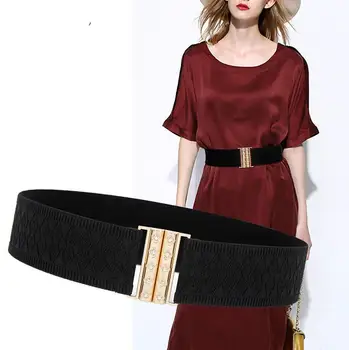 Summer Fall Fashion Women White Rhinestone Metal Buckles Elastic Patchwork Waist Belt , Female Stretch Dress Waistband For Woman
Summer Fall Fashion Women White Rhinestone Metal Buckles Elastic Patchwork Waist Belt , Female Stretch Dress Waistband For Woman