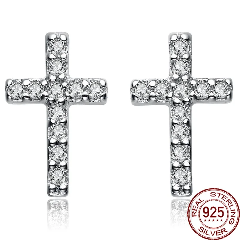 Женские серьги гвоздики из серебра 925 пробы с фианитом|stud earrings|zircon stud earringsearrings women