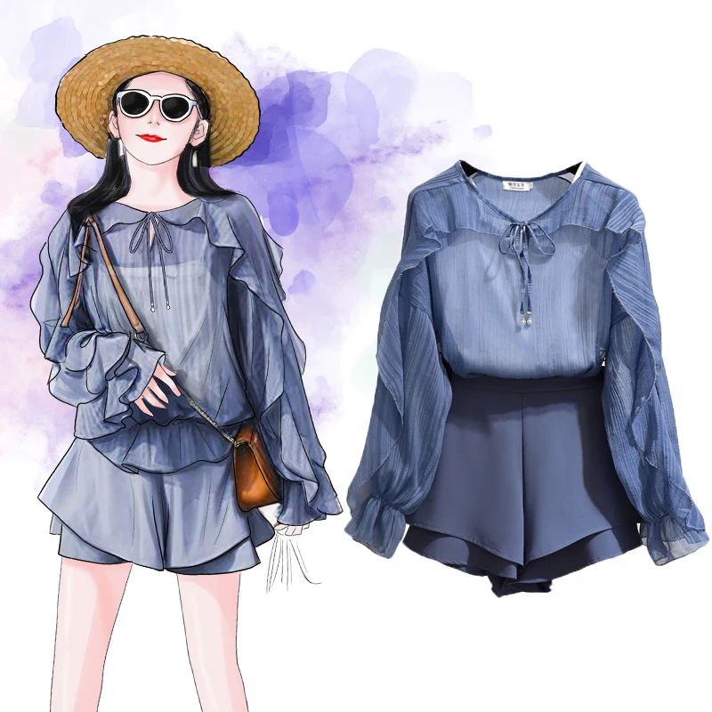 2019 Fashion New Style Women's Sets Summer Spring 2019 Slightly Fat Bulky Slim Two-piece Suit T-shirt Shorts for Women Clothing
2019 Fashion New Style Women's Sets Summer Spring 2019 Slightly Fat Bulky Slim Two-piece Suit T-shirt Shorts for Women Clothing